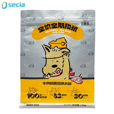 Zip Aliminyòm Pet Food Pouch